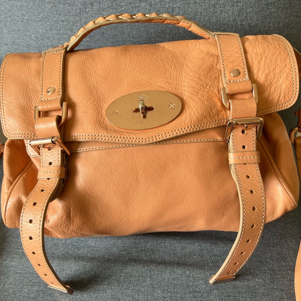 MULBERRY Alexa satchel bag - dusty pink/ peach- authentic
